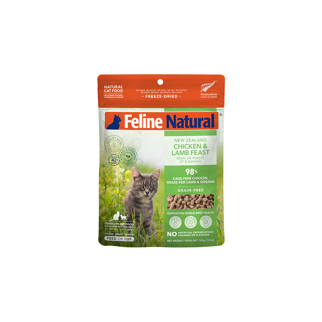 Chicken & Lamb Feast Freeze-Dried Cat Food – Feline Natural USA Chicken & Lamb Feast Freeze-Dried Cat Food – Feline Natural USA