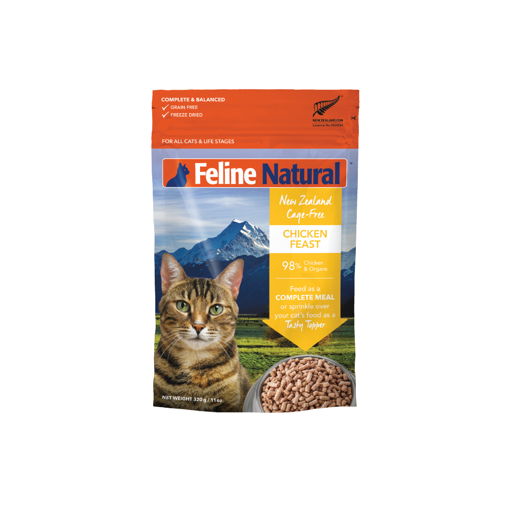 Chicken Feast Freeze Dried Cat Food Feline Natural USA