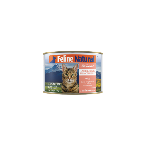 Lamb King Salmon Feast Canned Cat Food Feline Natural USA